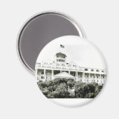 Grand Hotel, Mackinac Island, zwart-wit Magneet (Voorkant / Achterkant)
