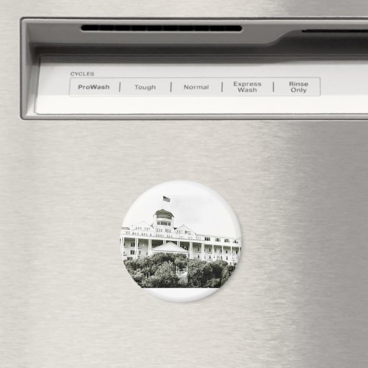 Grand Hotel, Mackinac Island, zwart-wit Magneet (Insitu (Vaatwasser))