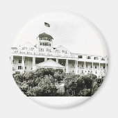 Grand Hotel, Mackinac Island, zwart-wit Magneet (Voorkant)