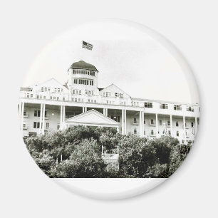 Grand Hotel, Mackinac Island, zwart-wit Magneet
