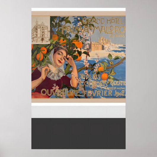Grand Hotel Palma de Mallorca Balearic Islands Poster (Voorkant)