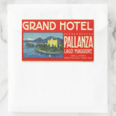 Grand Hotel Pllanza Lago Maggiore Rechthoekige Sticker (Tas)