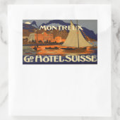 Grand Hotel Suisse Montreux Rechthoekige Sticker (Tas)