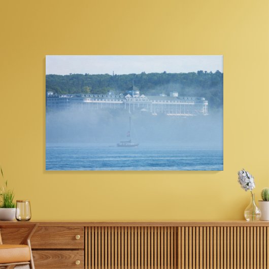 Grand Hotel Through the Fog Canvas Afdruk (Insitu (Woonkamer))