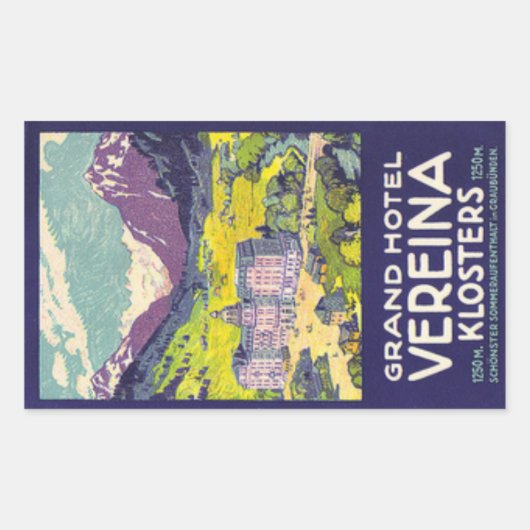 Grand Hotel Veriena Rechthoekige Sticker (Voorkant)