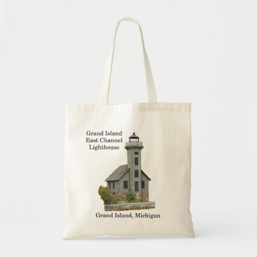 Grand Island East Channel Lighthouse canvas tas (Voorkant)