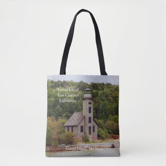 Grand Island East Channel Lighthouse canvas tas (Voorkant)