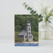 Grand Island East Channel Lighthouse-postkaart Briefkaart (Staand voorkant)