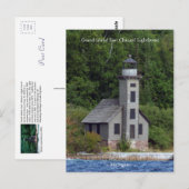 Grand Island East Channel Lighthouse-postkaart Briefkaart (Voorkant / Achterkant)