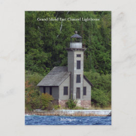 Grand Island East Channel Lighthouse-postkaart Briefkaart
