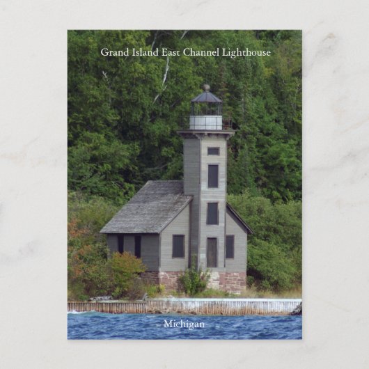 Grand Island East Channel Lighthouse-postkaart Briefkaart (Voorkant)