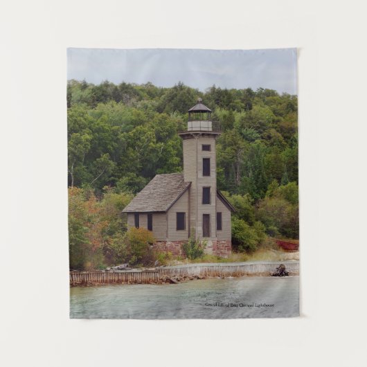 Grand Island East Channel Lighthouse tapestry Wandkleed (Voorkant)