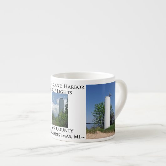 Grand Island Harbour Range Lights espresso mok (Voorkant rechts)
