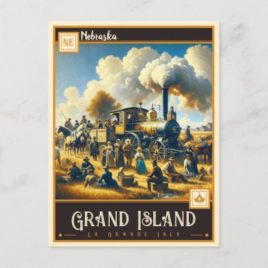 Grand Island, Nebraska |  Briefkaart (Voorkant)