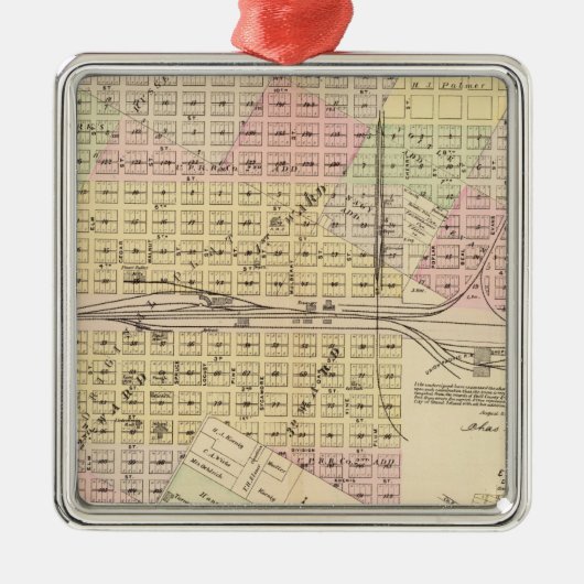 Grand Island, Nebraska Metalen Ornament (Voorkant)