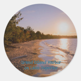 Grand Island Sunset Ronde Sticker