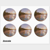 Grand Island Sunset Ronde Sticker (Vel)