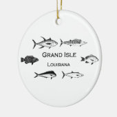 Grand Isle Louisiana Deep Zee Vist Keramisch Ornament (Links)