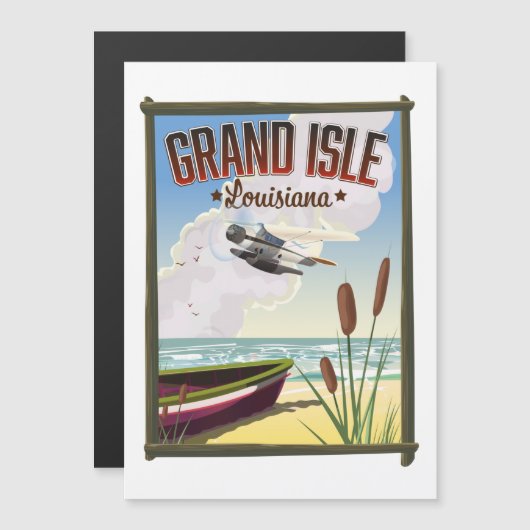 Grand Isle, Louisiana Reisposter (Voorkant / Achterkant)