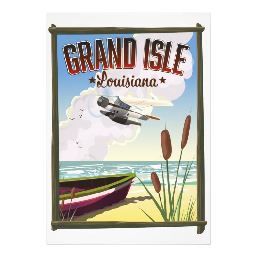 Grand Isle, Louisiana Reisposter  Foto Afdruk (Voorkant)