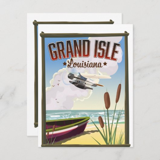 Grand Isle, Louisiana Travel poster (Voorkant / Achterkant)