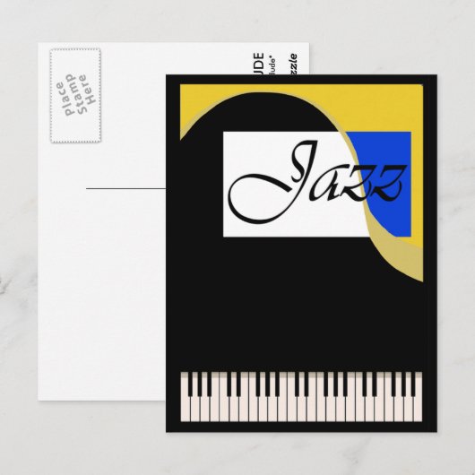 Grand Jazz Piano Briefkaart (Voorkant / Achterkant)