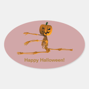 Grand Jeté Balletpositie Ovale Sticker