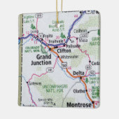 Grand Junction CO Map Keramisch Ornament (Links)