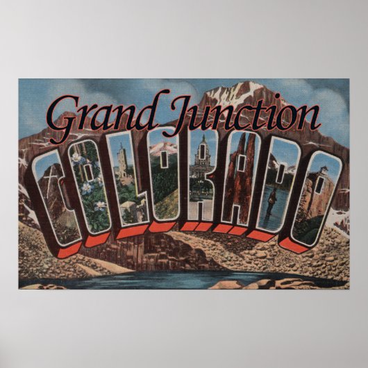 Grand Junction, Colorado - Large Letter Scenes Poster (Voorkant)