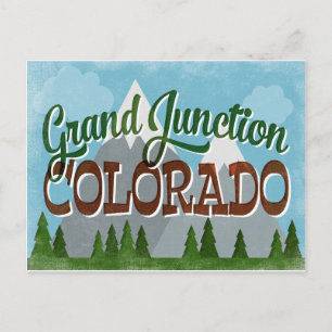 Grand Junction Colorado Snowy Mountains Briefkaart