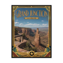 Grand Junction Colorado Vintage Art Deco Gouden