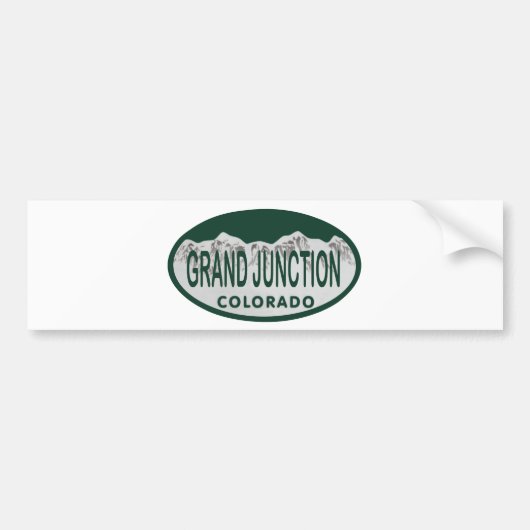 Grand Junction-licentieovaal Bumpersticker (Voorkant)