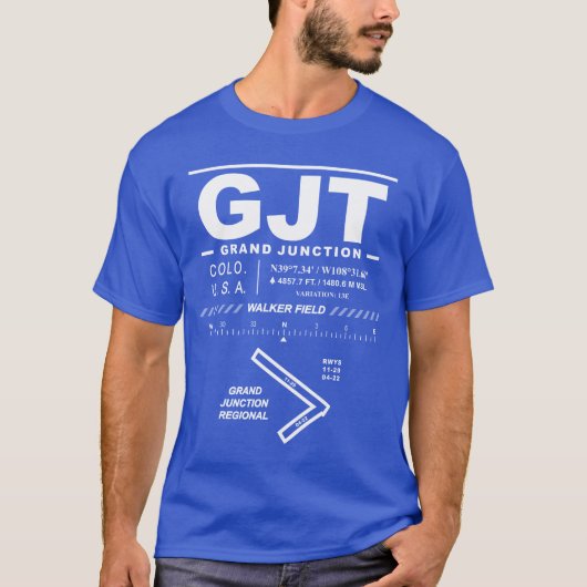 Grand Junction Regional Airport GJT T-shirt (Voorkant)