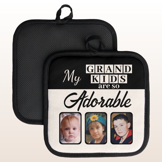 Grand kinder zo schattig 3 foto zwart pannenlap