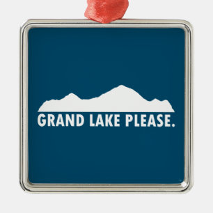 Grand Lake Colorado alsjeblieft Metalen Ornament