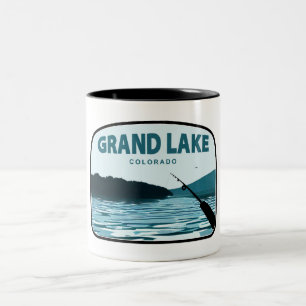Grand Lake Colorado Gevist Tweekleurige Koffiemok