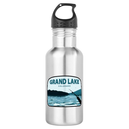Grand Lake Colorado Gevist Waterfles (Voorkant)