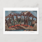 Grand Lake, Colorado - Grote Letter-scènes Briefkaart (Voorkant)