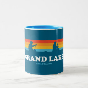 Grand Lake Colorado kano Tweekleurige Koffiemok