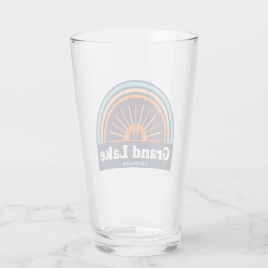 Grand Lake Colorado Rainbow Glas (Achterkant)