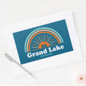 Grand Lake Colorado Rainbow Rechthoekige Sticker (Envelop)