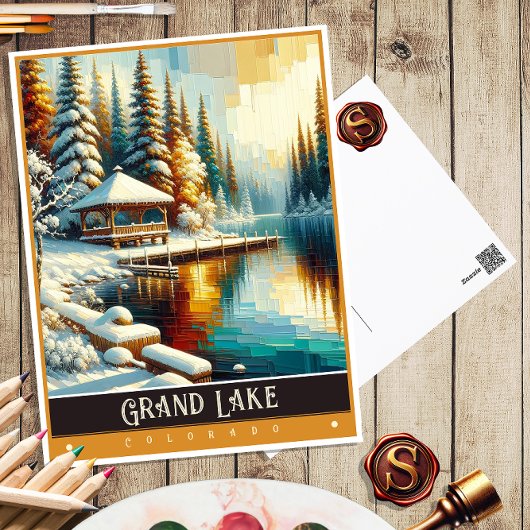 Grand Lake, Colorado |  schilderij Briefkaart