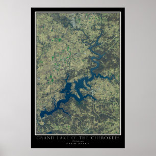 Grand Lake O' de Cherokees Oklahoma Satellite Poster