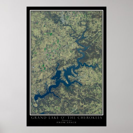 Grand Lake O' de Cherokees Oklahoma Satellite Poster (Voorkant)