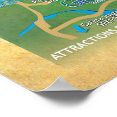 Grand Lake OK attracties kaart 19 Poster (Hoek)