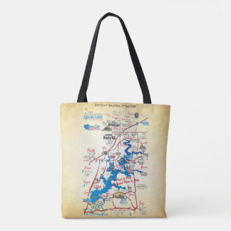 Grand Lake OK dimensionale kaart 19 Poster Tote Bag