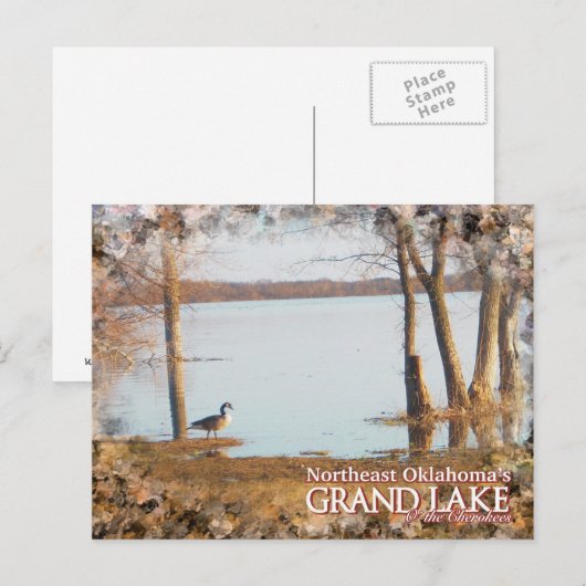 Grand Lake Oklahoma-postkaartegret Briefkaart (Voorkant / Achterkant)