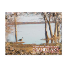 Grand Lake Oklahoma-postkaartegret