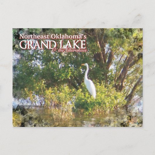 Grand Lake Oklahoma-postkaartegret Briefkaart (Voorkant)