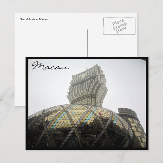 grand lisboa gray briefkaart (Voorkant / Achterkant)